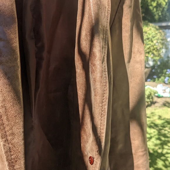 Brown Leather Blazer by Zara Basics , Size S - Picture 6 of 7